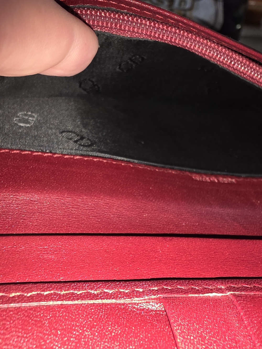 Dior Red Leather Clutch Wallet with Gold Hardware - Picture 8 of 12